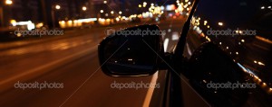 Driving at Night in Town